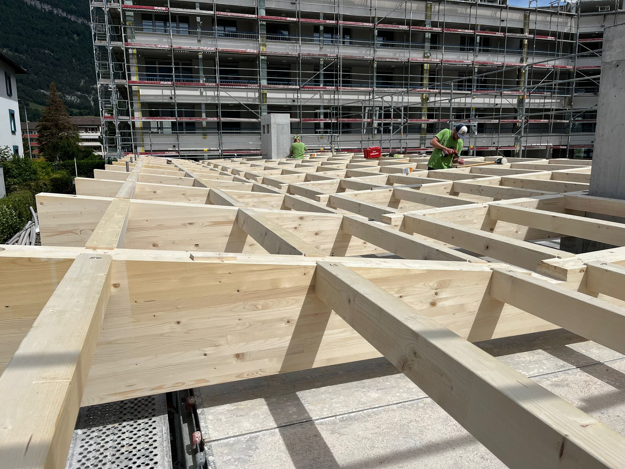 Garageneinfahrt MFH Rheinwiesen, Chur - Holzbauplanung
