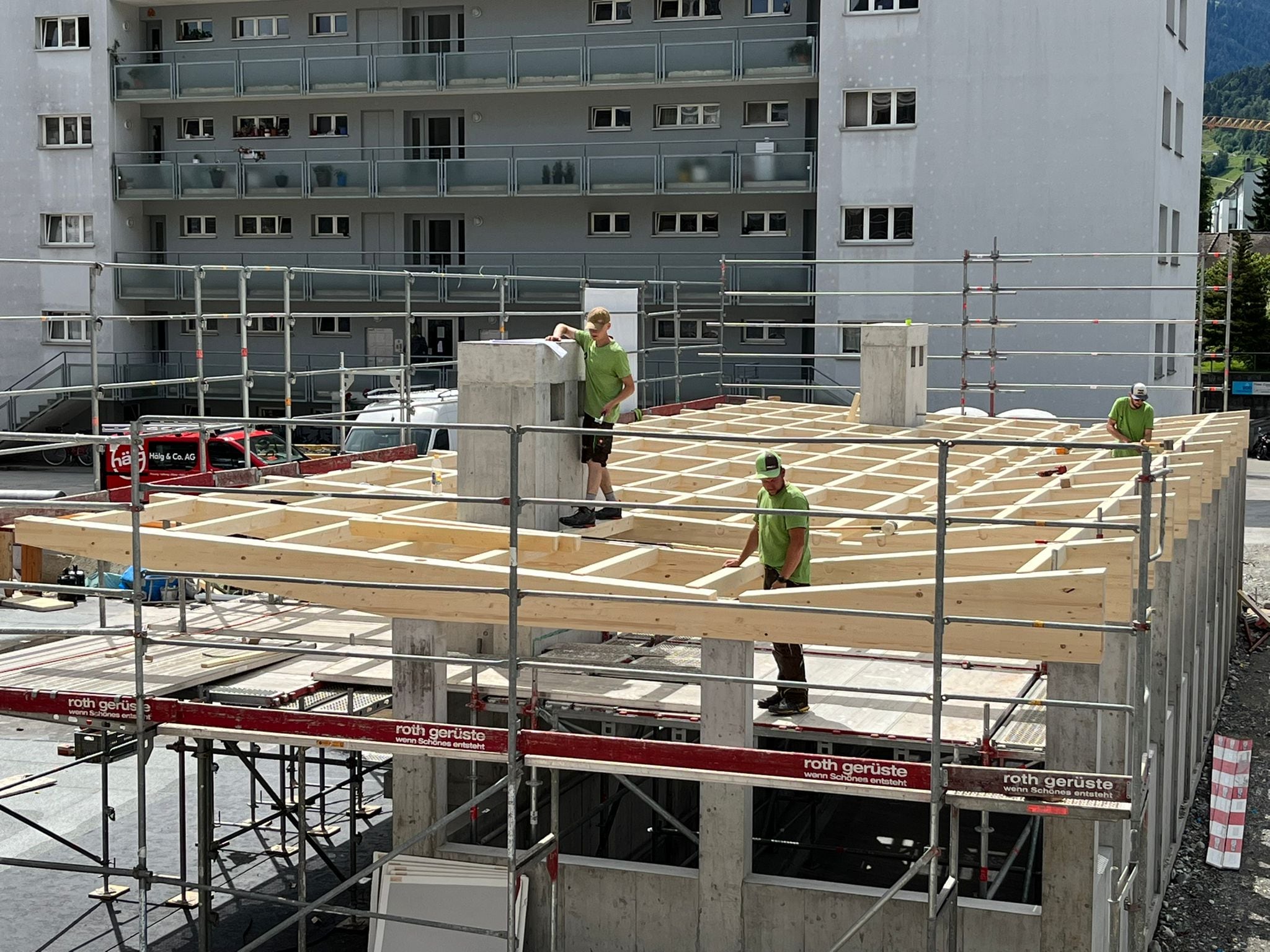 Garageneinfahrt MFH Rheinwiesen, Chur - Holzbauplanung